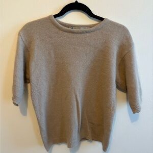 Vintage Chaus Women's Beige Crew Neck Sweater